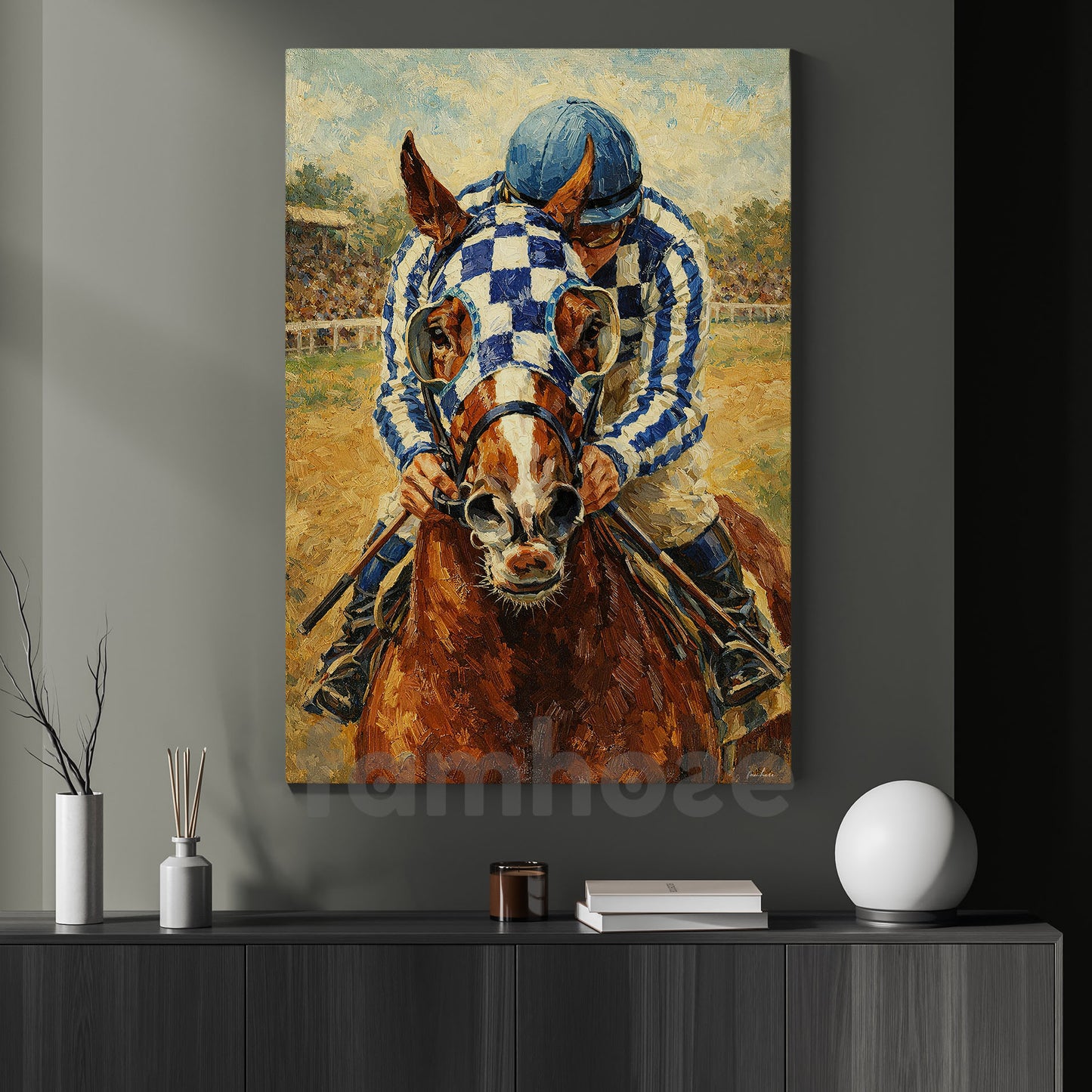 Secretariat Horse Canvas Painting, 1973 Triple Crown Champion Thoroughbred Derby Wall Art Decor, Poster Gift For Horse Racing Lovers, Fan Of Kentucky Derby