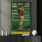 Personalized Golf Girl Canvas Painting, God Says I Am Sport Wall Art Decor, Poster Gift For Golf Lover