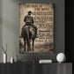 Cowboy Canvas Painting, The Code Of The West Wall Art Decor, Poster Gift For Cowboys