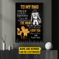 Personalized Football Dad Son Canvas Painting, To My Dad I Love You Wall Art Decor, Poster Father's Day Gift For Football Lovers