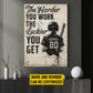 Personalized Softball Girl Canvas Painting, The Harder You Work Sport Wall Art Decor, Poster Gift For Softball Lovers