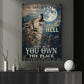Motivational Quote Wolf Canvas Painting, If Your Path Demands You To Walk Wall Art Decor, Poster Gift For Wolf Lover