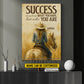 Motivational Personalized Cowgirl Canvas Painting, Success Is Not In What You Have Inspirational Quotes Wall Art Decor, Poster Gift For Cowgirl