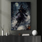 Halloween Skiing Witch Canvas Painting, Witches Don’t Need Broomsticks Wall Art Decor, Spooky Season Poster Gift For Skiing Lover