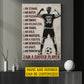 Personalized Soccer Man Canvas Painting, I Am A Soccer Player Sport Wall Art Decor, Poster Gift For Soccer Lover
