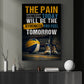 Motivational Volleyball Canvas Painting, The Pain You Feel Today Will Be, Sports Quotes Wall Art Decor, Poster Gift For Volleyball Lovers, Volleyball Players