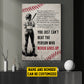 Personalized Softball Girl Canvas Painting, You Just Can't Beat The Person Who Never Gives Up Sport Wall Art Decor, Poster Gift For Softball Lovers