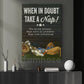 Funny Cowgirl Canvas Painting, When In Doubt Take A Nap Wall Art Decor, Poster Gift For Cowgirl To Decor Bedroom