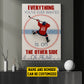 Motivational Personalized Hockey Man Canvas Painting, Everything You've Wanted Sport Wall Art Decor, Poster Gift For Hockey Lovers