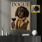Personalized Fashion Dogue Dog Canvas Painting, Dachshund Dog Portrait Wall Art Decor, Poster Gift For Dog Lover