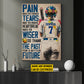 Personalized Motivational Softball Canvas Painting, Pain Makes You Stronger, Sports Quotes Wall Art Decor, Poster Gift For Softball Lovers, Softball Girls