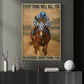 Secretariat Canvas Painting, 1973 Triple Crown Champion Everything Will Kill You Wall Art Decor, Poster Gift For Horse Racing Lovers