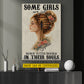 Personalized Book Girl Canvas Painting, Some Girls Are Just Born Wall Art Decor, Poster Gift For Reading Lovers