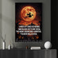 Halloween Witch & Black Cat Canvas Painting, When Witches Go Riding Wall Art Decor, Spooky Season Poster Gift For Witch Lovers