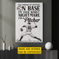 Personalized Baseball Pitcher Canvas Painting, You Dream Of Getting On Base Sport Wall Art Decor, Poster Gift For Baseball Lover