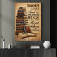 Reading Book Canvas Painting, Books Give A Soul To The Universe Wall Art Decor, Poster Gift For Reading Lovers