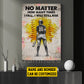 Personalized Motivational Softball Girl Canvas Painting, No Matter How Many Times I Fall I Will Still Rise Sports Wall Art Decor, Poster Gift For Softball Lovers