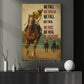 Horse Racing Canvas Painting, We Fall We Break We Fall Wall Art Decor, Poster Gift For Horse Racing Lover