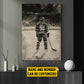 Personalized Hockey Kid Girl Canvas Painting, Hockey Player On Ice Wall Art Decor, Poster Gift For Hockey Lovers