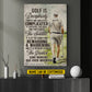 Interesting Personalized Golf Boy Canvas Painting, The Greatest Game Mankind Has Ever Invented Sport Wall Art Decor, Poster Gift For Golf Lovers