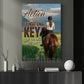 Motivational Horse Riding Girl Canvas Painting, Action Is Foundational Key Inspirational Quotes Wall Art Decor, Poster Gift For Horse Girl
