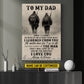 Personalized Hunting Dad Son Canvas Painting, To My Dad No Matter How Far I Go In Life Sport Wall Art Decor, Poster Father's Day Gift For Hunting Lovers