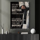 Jiu Jitsu Boy Canvas Painting, It's About Being Better Than You Were The Day Before Inspirational Quotes Wall Art Decor, Poster Gift For Fan Of Jiu Jitsu