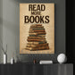 Reading Book Canvas Painting, Read More Books Wall Art Decor, Poster Gift For Reading Lovers