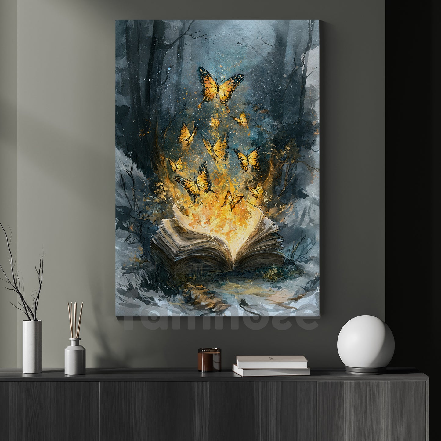 Reading Book Canvas Painting, Every Page Sets Magic Free Wall Art Decor, Poster Gift For Book Lover