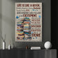 Reading Book Canvas Painting, Life Is Not A Book Wall Art Decor, Poster Gift For Reading Lovers