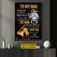 Personalized Baseball Dad Son Canvas Painting, To My Dad I Love You Sport Wall Art Decor, Poster Father's Day Gift For Baseball Lovers