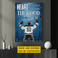 Personalized Hockey Man Canvas Painting, Heart Is What Separates Sport Wall Art Decor, Poster Gift For Hockey Lover