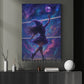 Halloween Volleyball Witch Canvas Painting, Volleyball Witch In Space Wall Art Decor Spooky Season Poster Gift For Volleyball Lovers