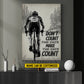 Motivational Personalized Cycling Man Canvas Painting, Don't Count The Days Make The Days Count Sports Wall Art Decor, Poster Gift For Cycling Lovers