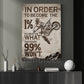 Motocross Dirt Bike Canvas Painting, In Order To Become The 1% Wall Art Decor, Poster Gift For Dirt Bike Lovers