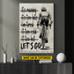Motivational Personalized Cycling Man Canvas Painting, Let's Go Sport Wall Art Decor, Poster Gift For Cycling Lovers