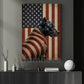 July 4th Pitbull Dog USA Flag Canvas Painting, Freedom Guardian Wall Art Decor, Independence Day Poster Gift For Pitbull Lover