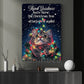 Funny Christmas Cat Canvas Painting, Thank Godness You're Home Wall Art Decor Xmas Poster Gift For Cat Lovers