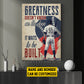 Motivational Personalized Baseball Man Canvas Painting, Greatness Doesn't Knock On The Door Sport Wall Art Decor, Poster Gift For Baseball Lovers
