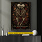 Personalized Halloween Skeleton Couple Canvas Painting, Till Death Do Us Part Wall Art Decor, Spooky Season Poster Gift For Couple