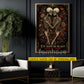 Personalized Halloween Skeleton Couple Canvas Painting, Till Death Do Us Part Wall Art Decor, Spooky Season Poster Gift For Couple