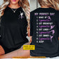 Personalized Gymnastics Two-sided T-shirt, My Perfect Day Sport Tees Gift For Gymnastics Lover