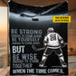 Cool Personalized Motivational Hockey Fleece Blanket, When The Time Comes Sports Woven Blanket, Cool Sherpa Blanket Gift For Hockey Lovers