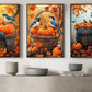 Set Of 3 Autumn Canvas Painting, Thankful Wall Art Decor, Whispers Of Fall Thanksgiving Poster Gift