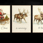 Set Of 3 Christmas Canvas Painting, Santa Claus Is Coming To Town Wall Art Decor, Xmas Poster Gift To Decor House Or Office