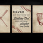 Set Of 3 Baseball Canvas Painting, Never Let The Fear Of Striking Out, Sport Wall Art Decor, Poster Gift For Baseball Lovers