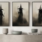 Set Of 3 Witches Canvas Painting, Halloween Poster Gift, Spooky Season Wall Art Decor