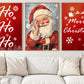 Set Of 3 Christmas Santa Claus, Santa Christmas Canvas Painting, Xmas Wall Art Decor, Christmas Poster Gift