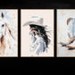 Set Of 3 Cowgirl Canvas Painting, Western Soul, Soft Spirit Wall Art Decor, Poster Gift For Cowgirl