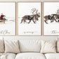 Gallery Set Of 3 Christmas Santa Claus With A Sleigh, Santa Christmas Canvas Painting, Xmas Wall Art Decor - Christmas Poster Gift
